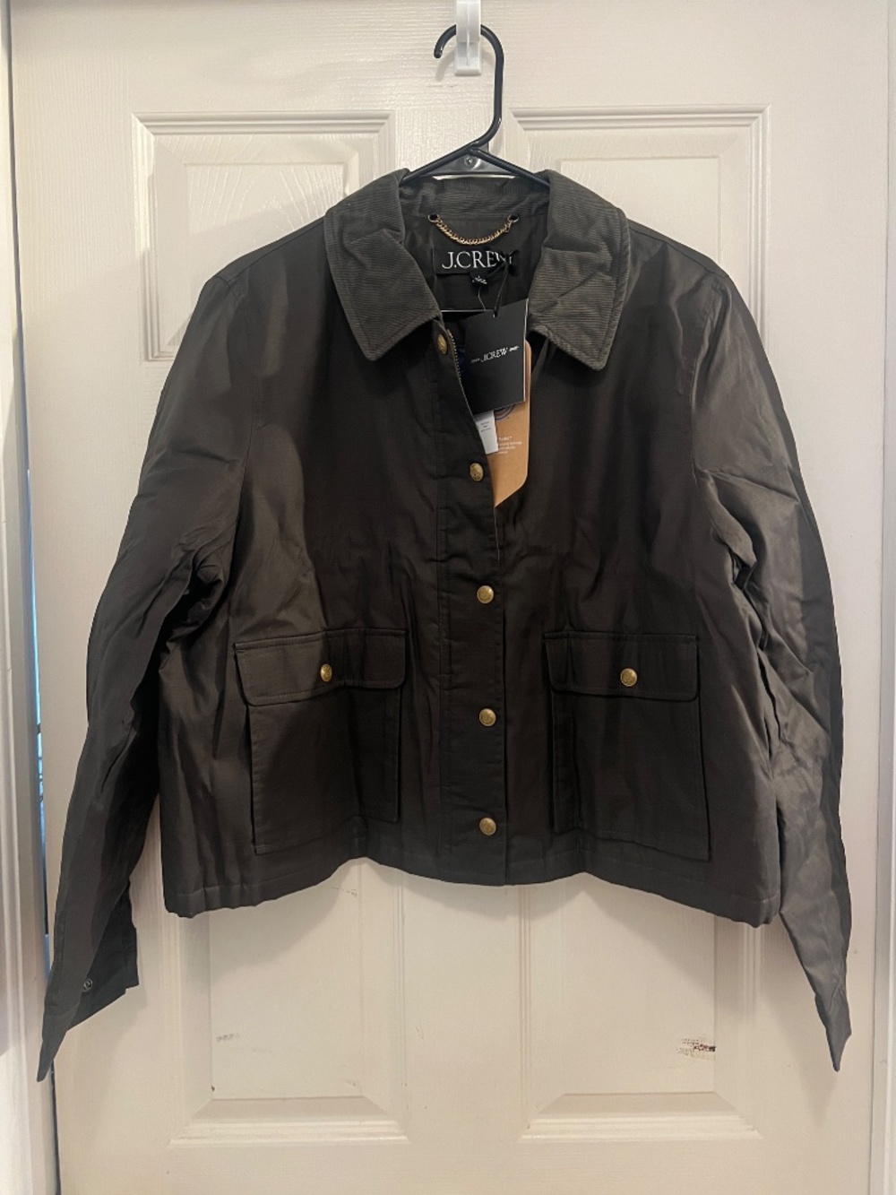 NWT J.Crew Cropped Barn Jacket™ in Ripstop Cotton, sz Large - Picture 7 of 10